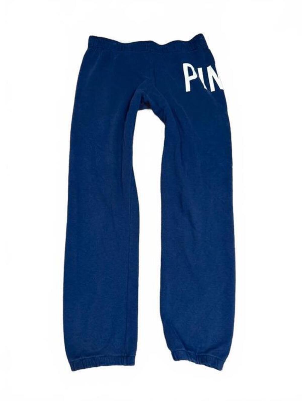Victoria’s Secret PINK 2014 Navy Blue Side Logo Sweatpants Joggers Size L